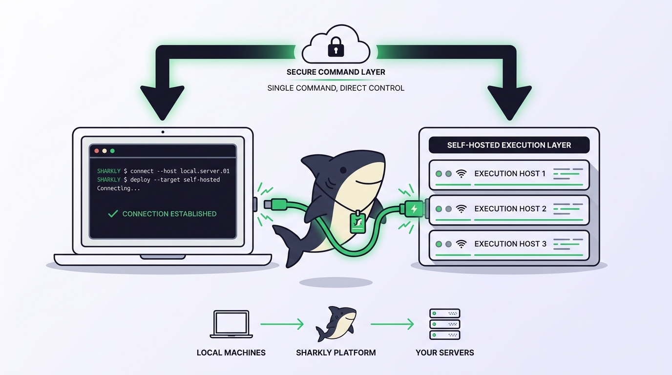Computers in Sharkly: Run Agents on Your Laptop, Your Servers, or Both