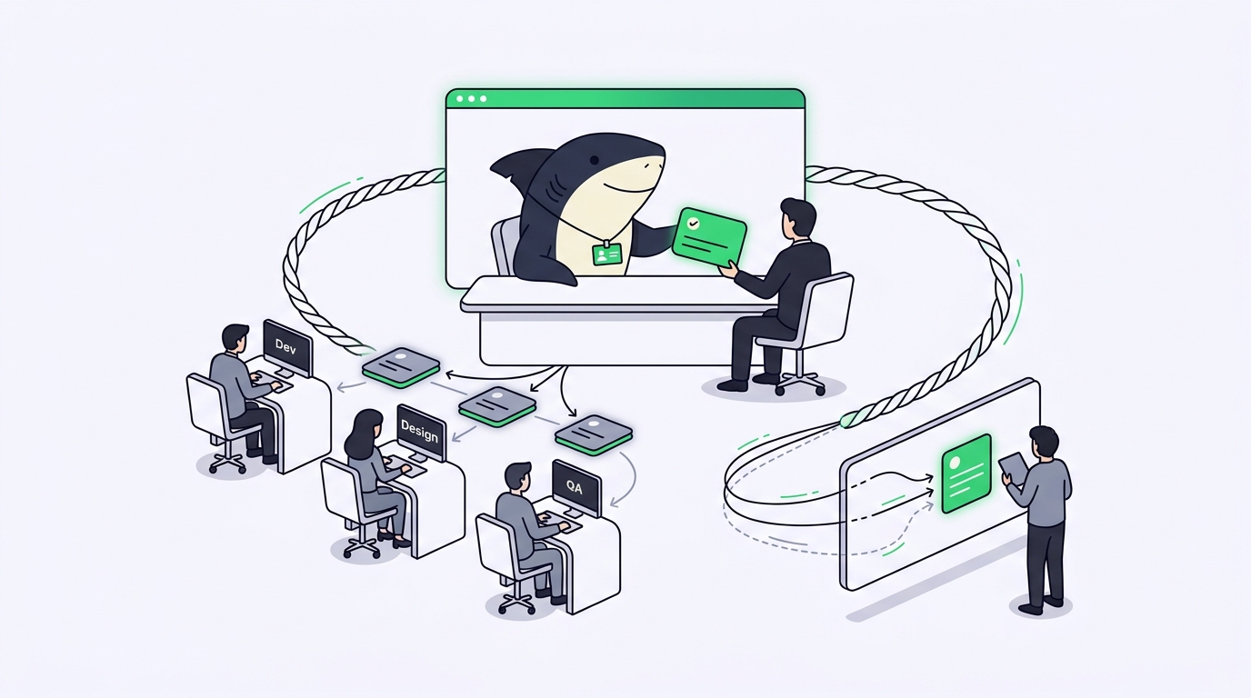 Sharkly Crews: AI Agent Teams with a Leader That Delegates